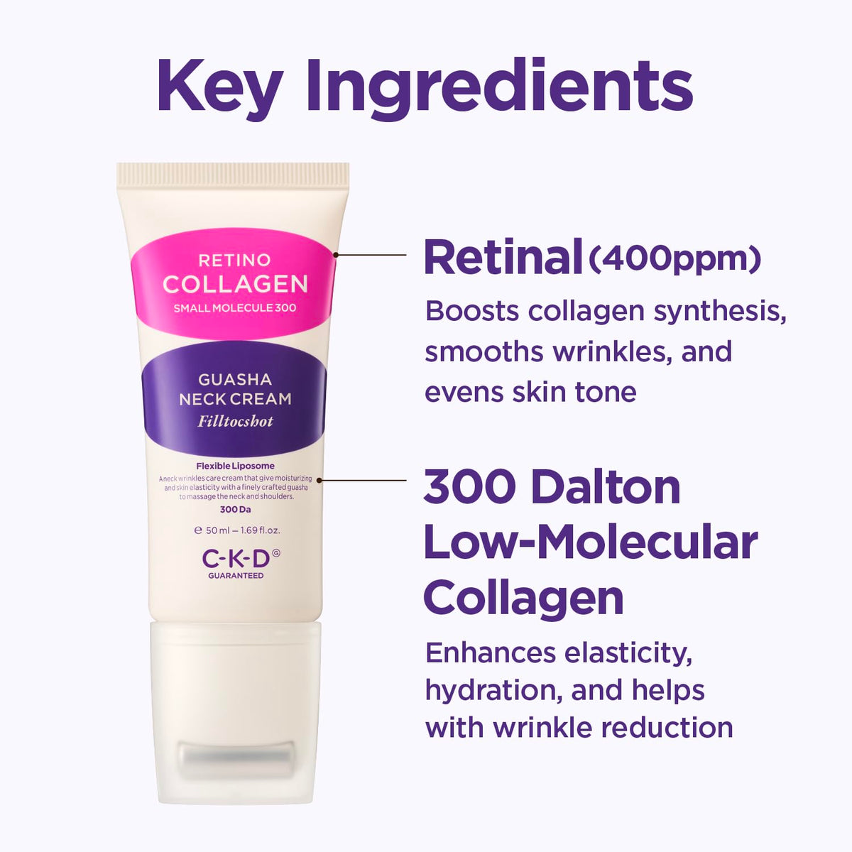 CKD Retinal Collagen Filltocshot Gua Sha Neck Cream - CKD Guaranteed Official Imagery - 6