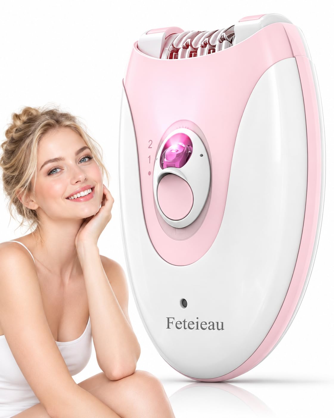 Epilator Hair Removal Device for Women 2 Speed Cordless Body - Feteieau Official Imagery - 2