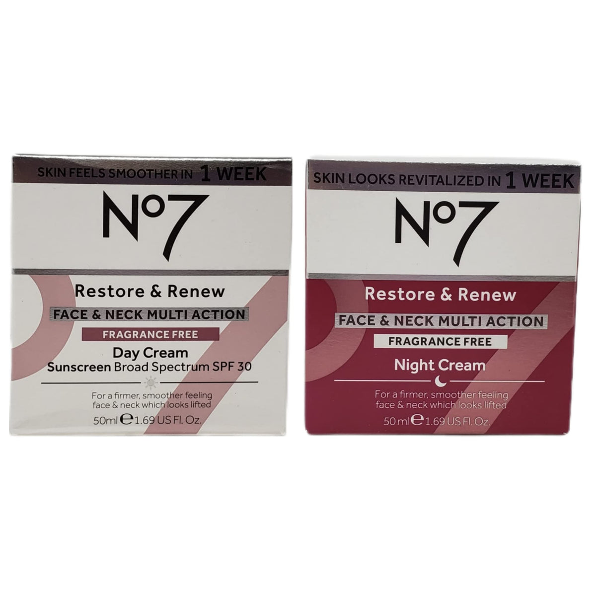No 7 No Restore and Renew Face Neck Multi Action Fragrance - No7 Official Imagery - 2