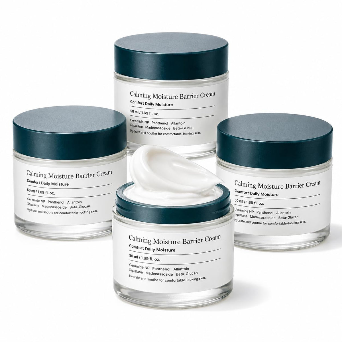 Calming Moisture Barrier Cream 4Pack Face Moisturize - Amavheaf Official Imagery - 2