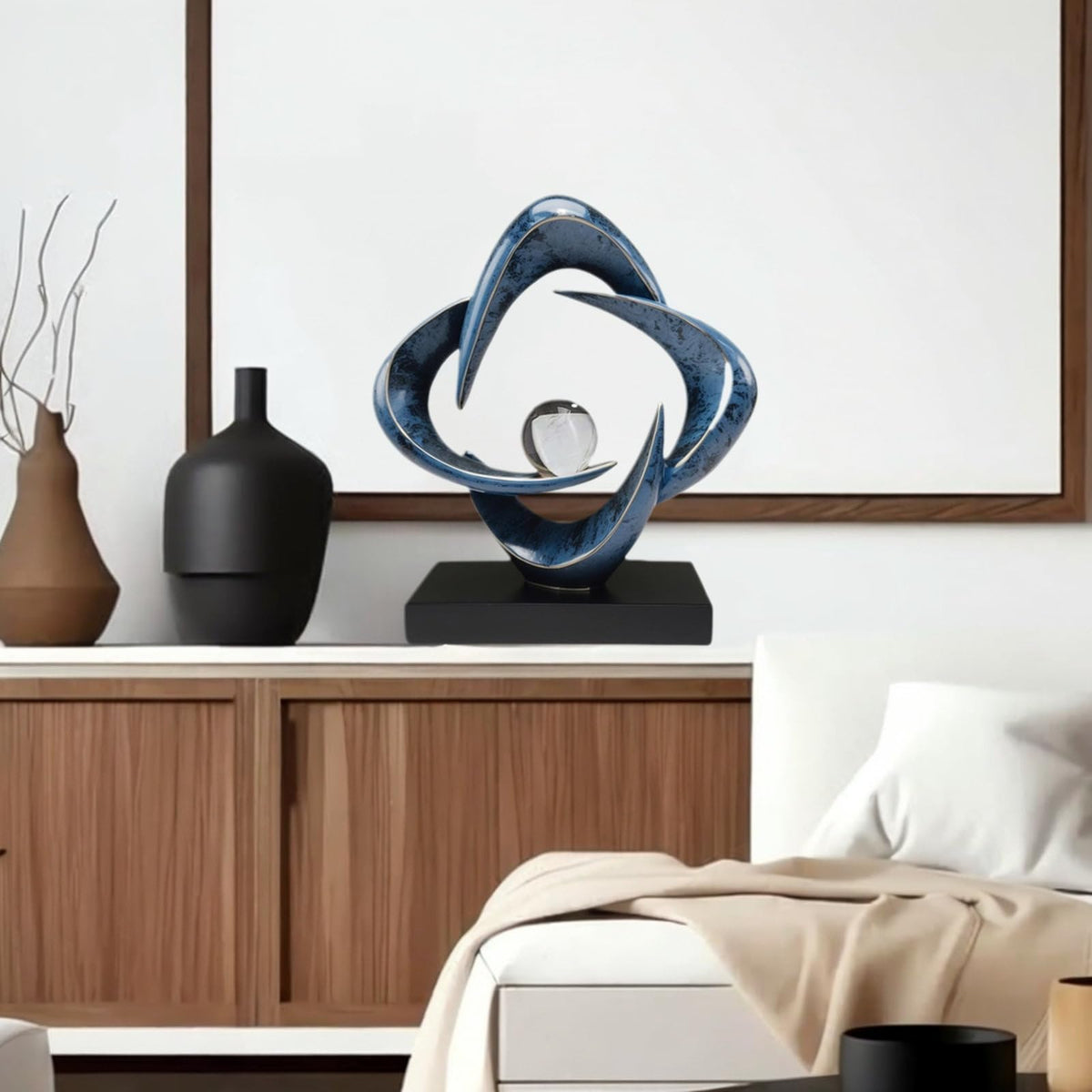 Abstract Sculpture Art Home Decor Accents Modern Decorative - LuckySunDecorQZ Official Imagery - 8
