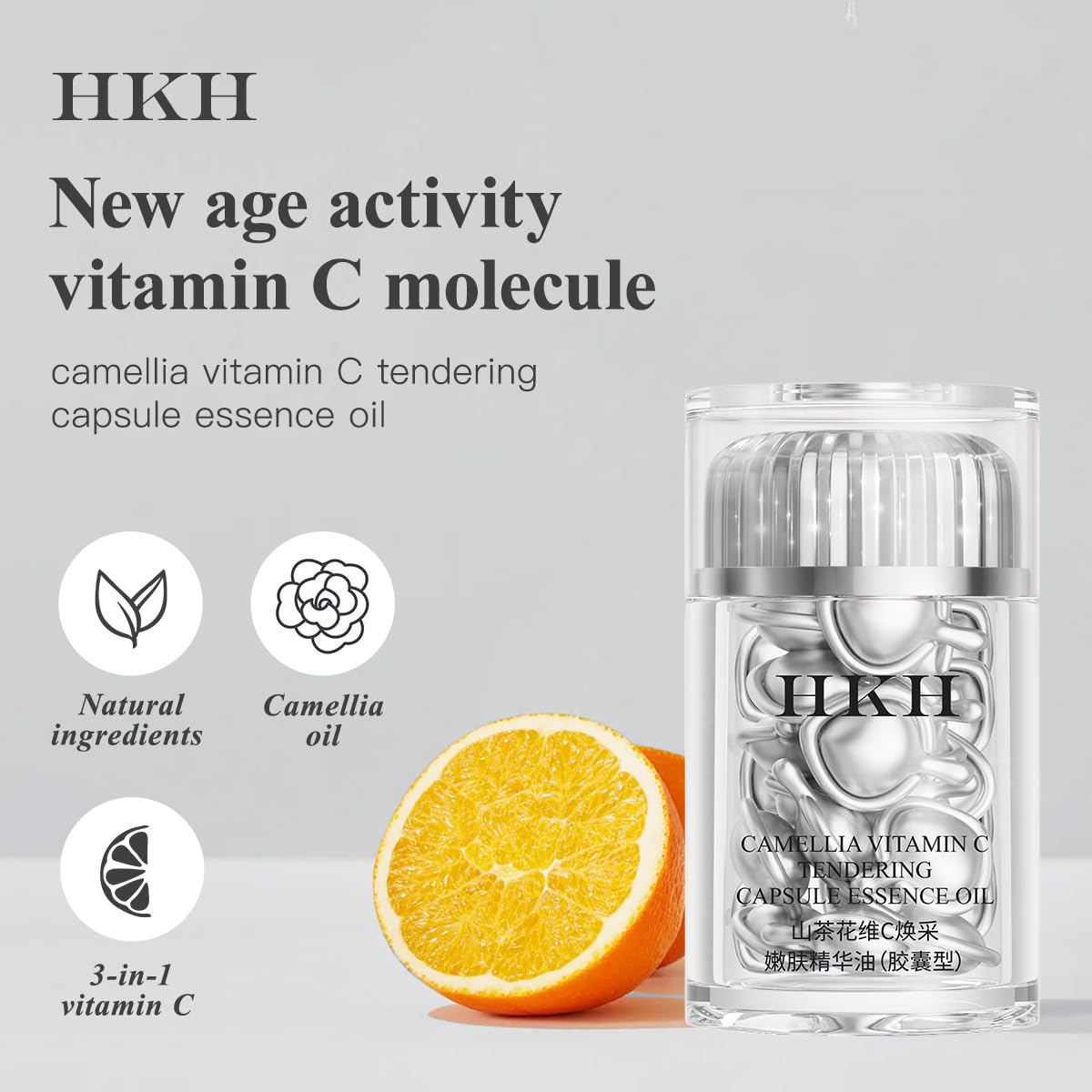 HKH Vitamin C Serum Capsules for Face 28 Count Travel - HKH Official Imagery - 3