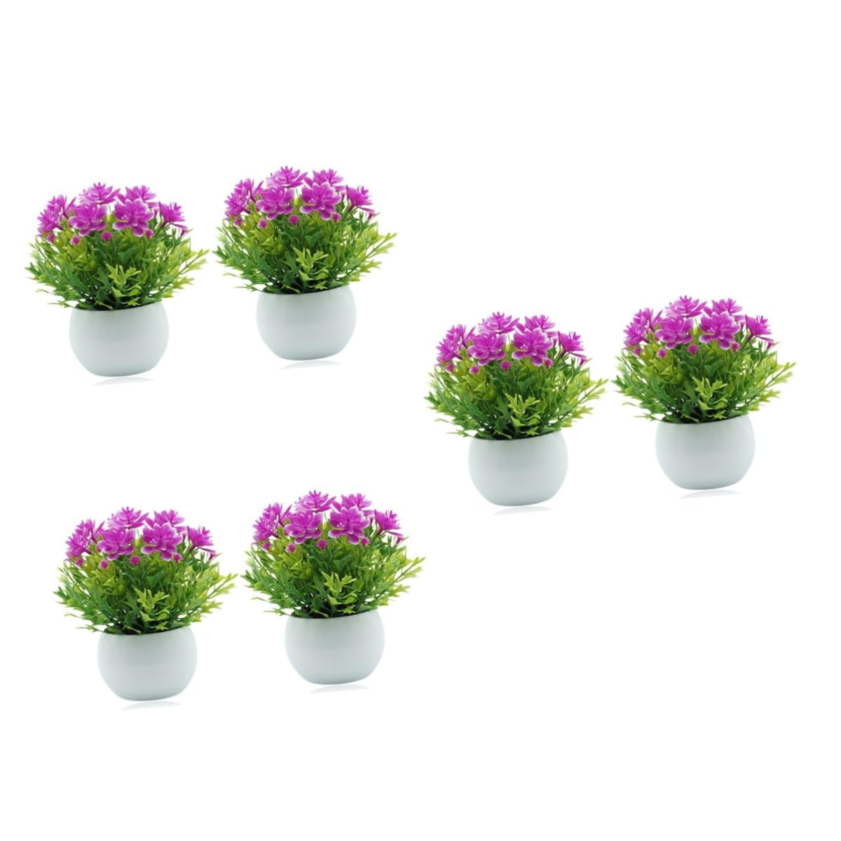 Alipis Plastic Flower 6 Pcs Artificial Potted Plant Fake - Alipis Official Imagery - 1