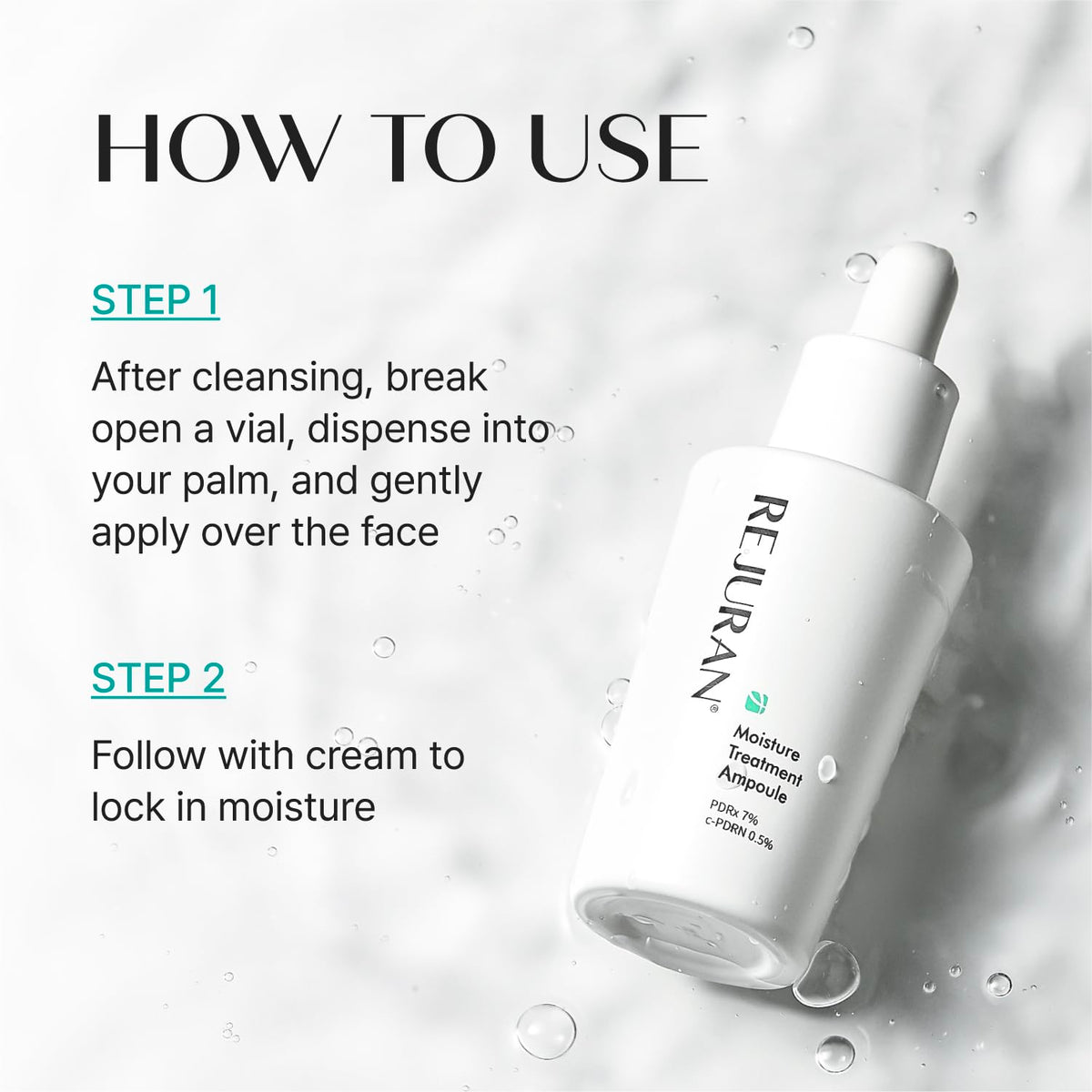 REJURAN Moisture Treatment Ampoule c PDRN Face Serum 1 01 fl - REJURAN Official Imagery - 8