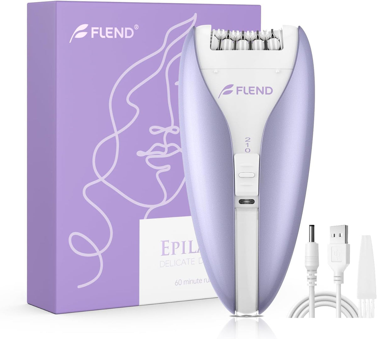 Silent Epilator for Women 2 Speed Facial Body Hair Remover - Bubbacare Official Imagery - 2