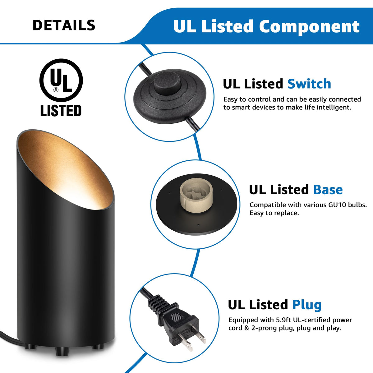 SUNVIE 2 Pack Up Lights Indoor Floor Can Light Uplighting - SUNVIE Official Imagery - 4
