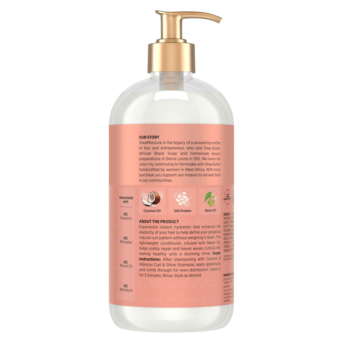 Shea Moisture Curl Shine Conditioner Coconut Hibiscus for – close-up detail