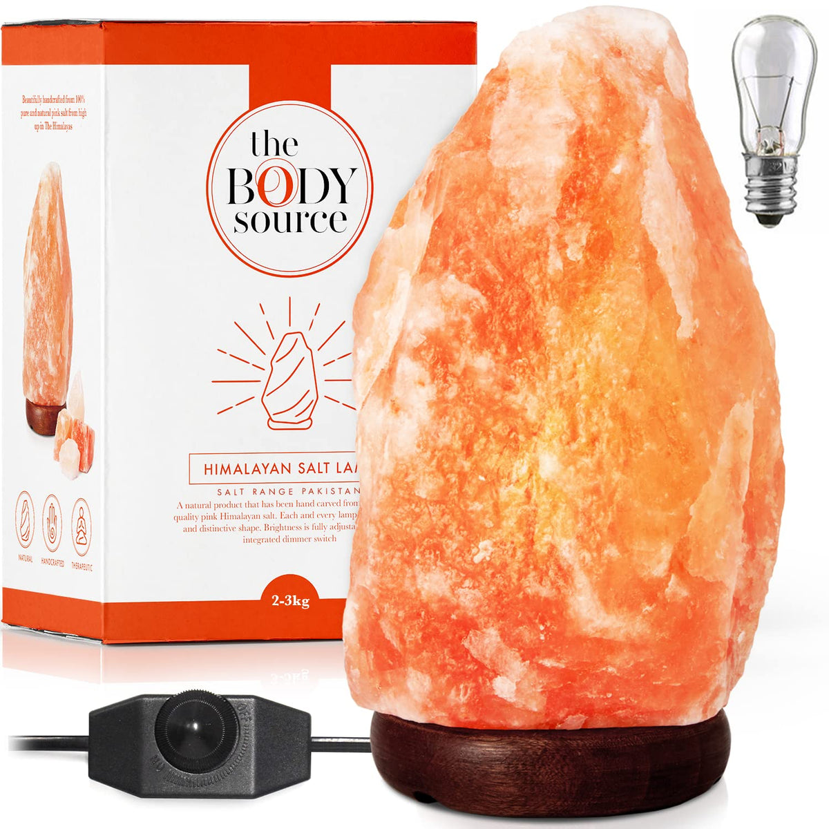 Himalayan Salt Lamp for Bedroom Large 8 10 Inch Pink Salt - The Body Source Official Imagery - 1