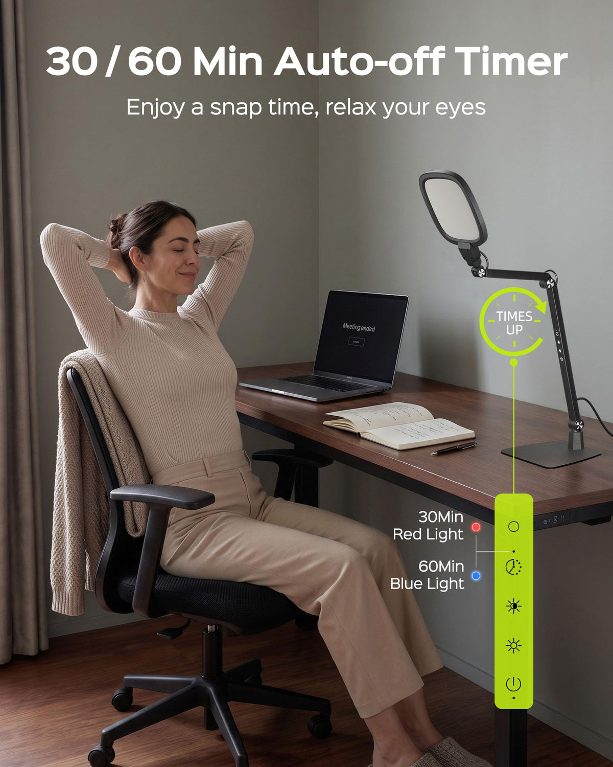 LED Desk Lamps for Home Office 18W Bright Soft Video - JACKYLED Official Imagery - 8