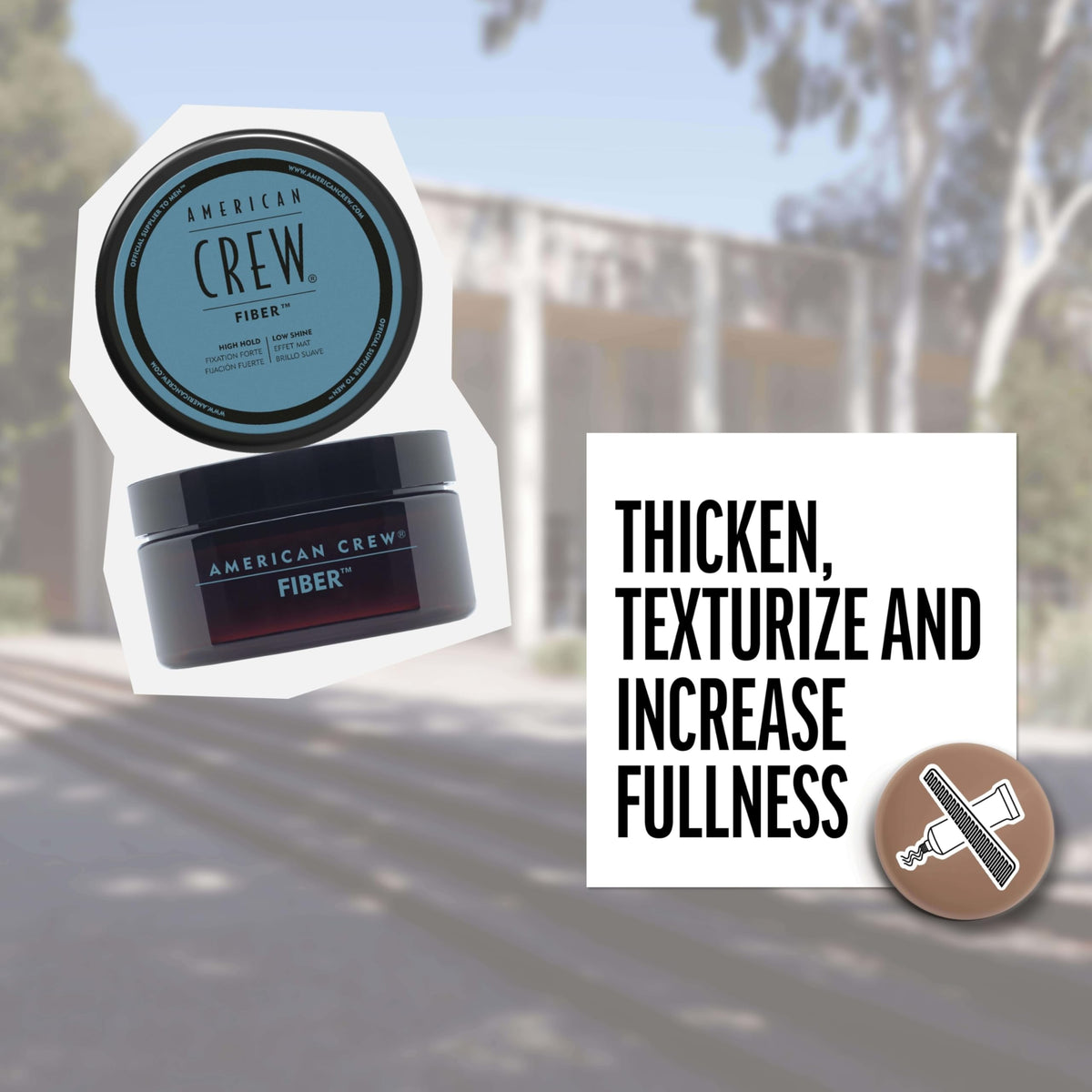 American Crew Men s Hair Fiber High Hold Low Shine 1 7 oz – full view