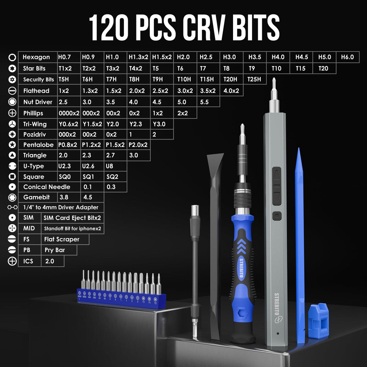 STREBITO Electric Screwdriver 144 in 1 Precision Screwdriver - STREBITO Official Imagery - 4
