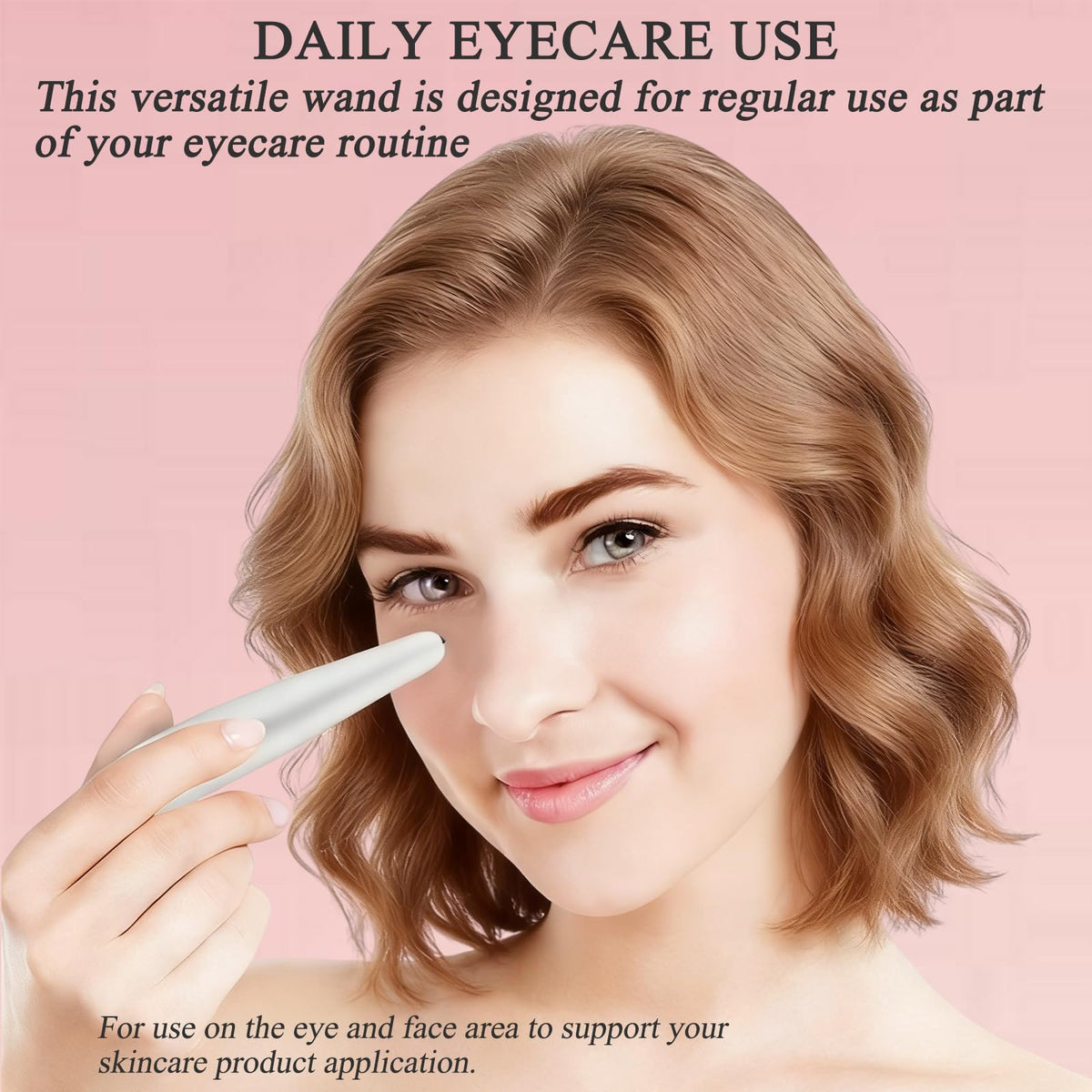 Heated Eye Wand 3 in 1 Vibrating Eye Lift Wand White - Vowleike Official Imagery - 8