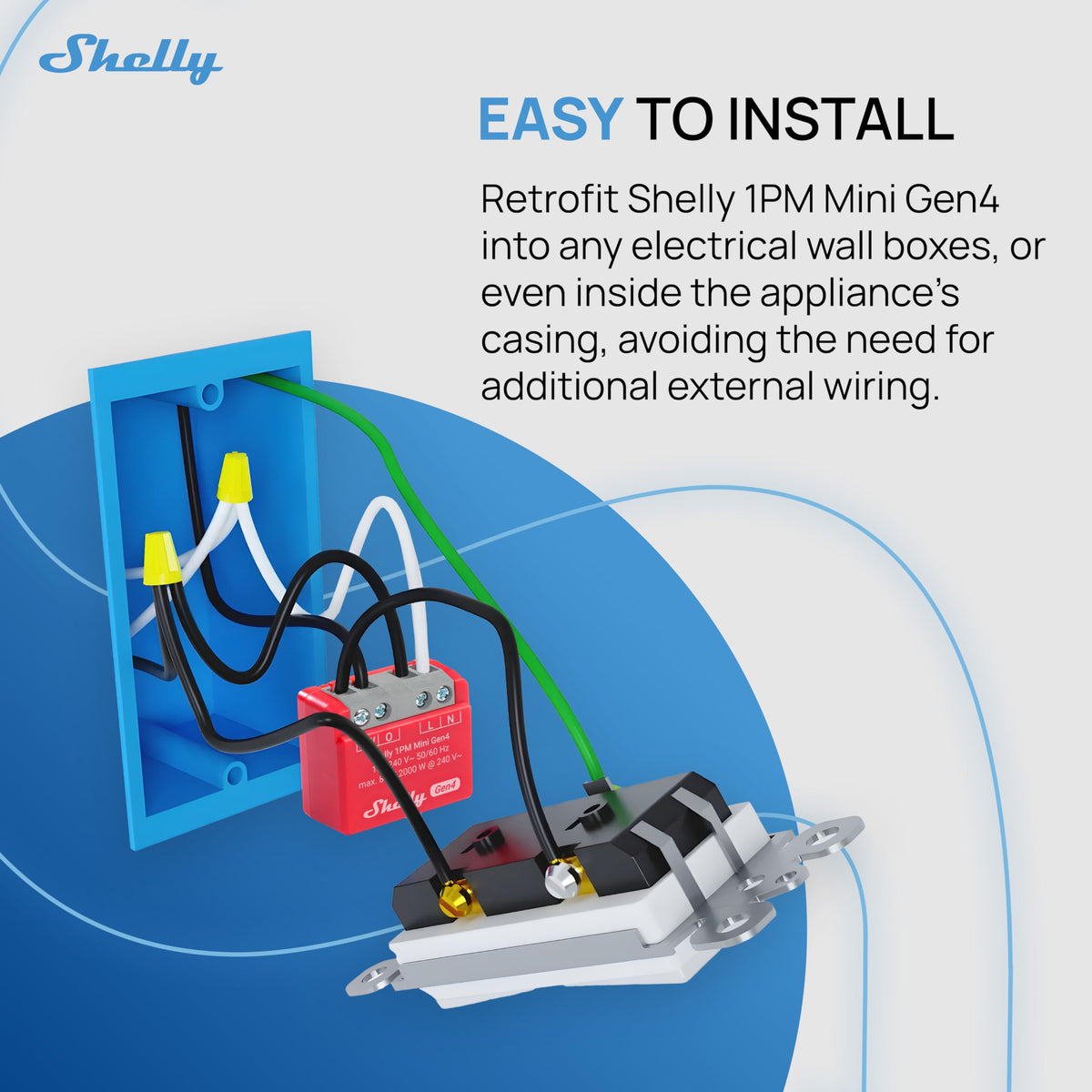 Shelly 1PM Mini Gen4 Smart Switch Wi Fi Matter Zigbee 1 - Shelly Official Imagery - 5