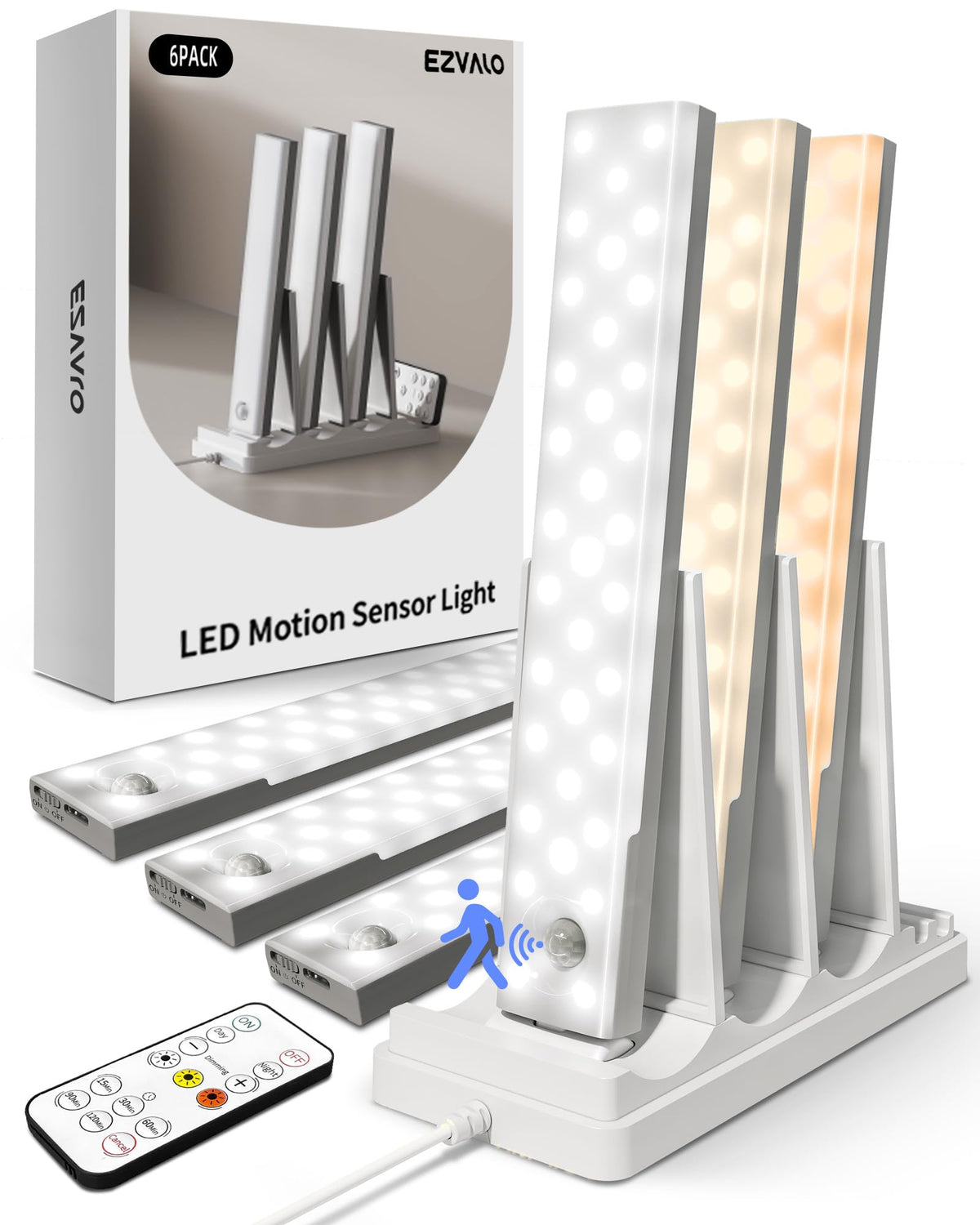 EZVALO Under Cabinet Lighting with Charging Station Motion - EZVALO Official Imagery - 2