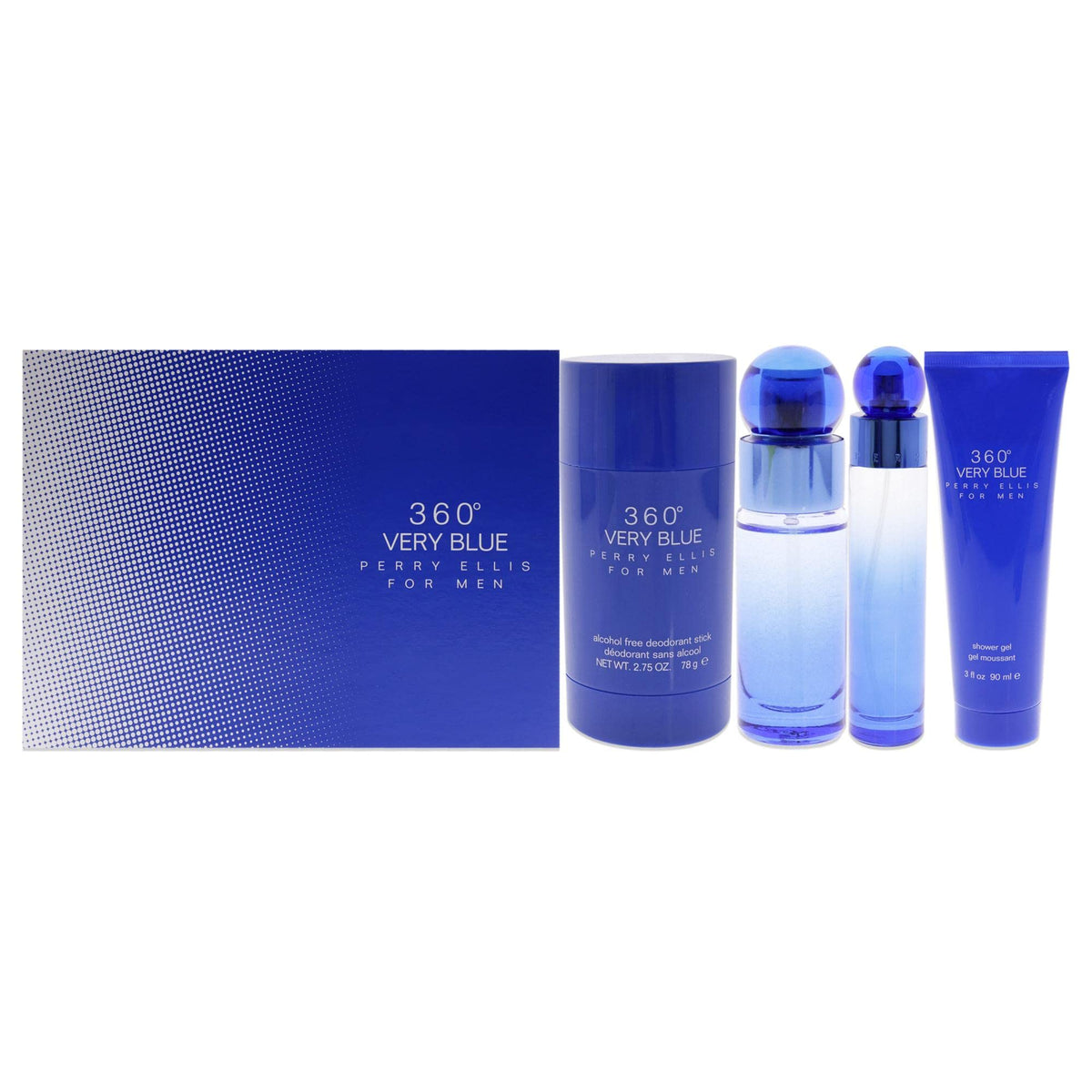 Perry Ellis 360 Very Blue For Men 4 PCS Eau De Toilette Gift - Perry Ellis Official Imagery - 2
