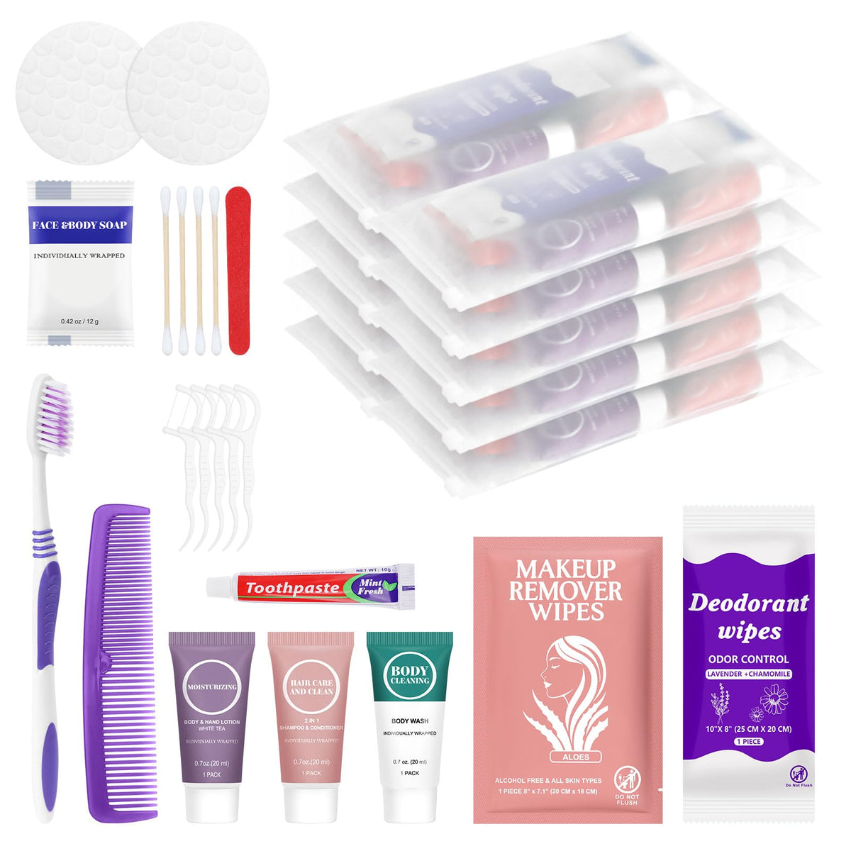 Travel Size Toiletries Hygiene Kits for Homeless in Bulk - Zhjianup Official Imagery - 1