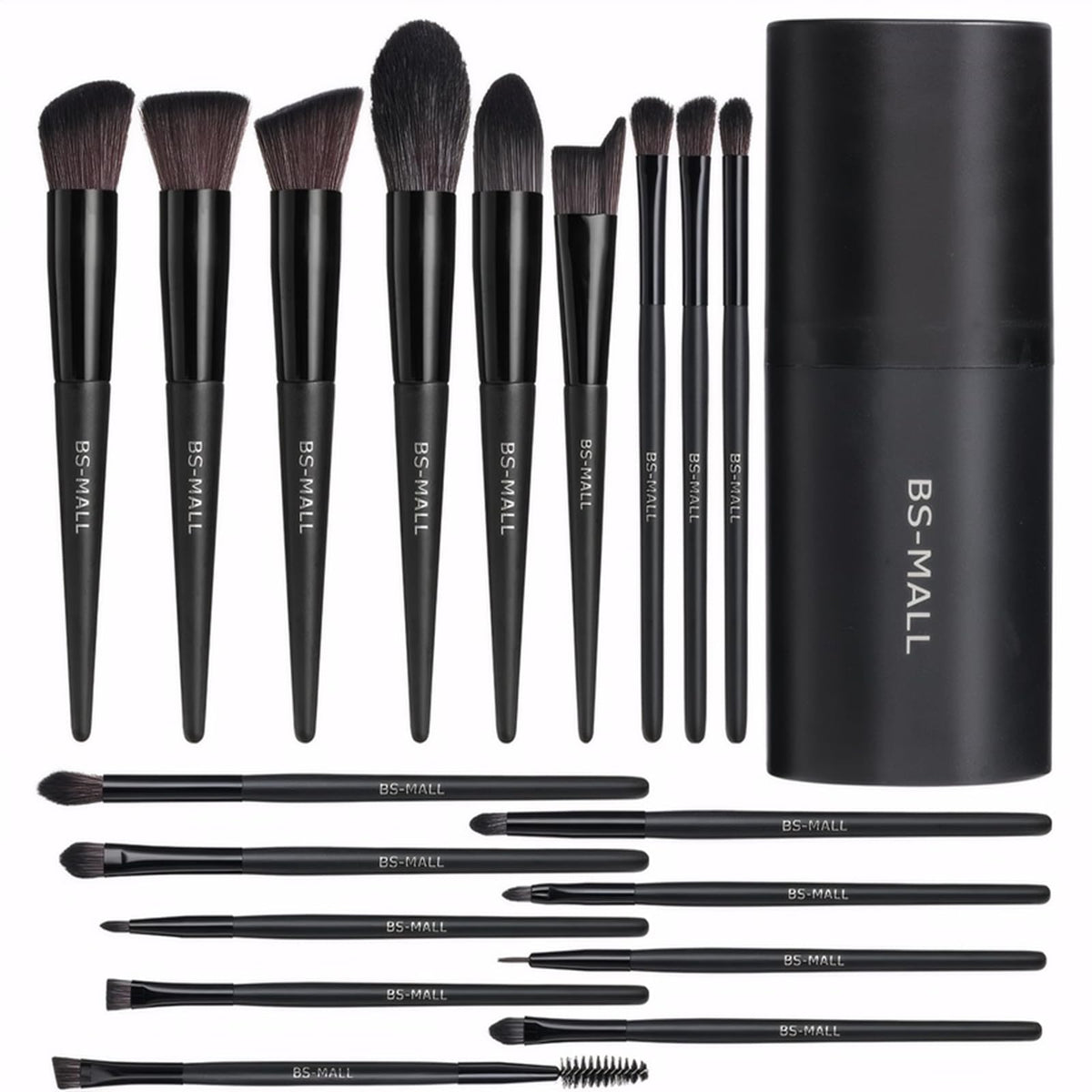 BS-MALL BS MALL Makeup Brush Set 18 Pcs Premium Synthetic Foundation