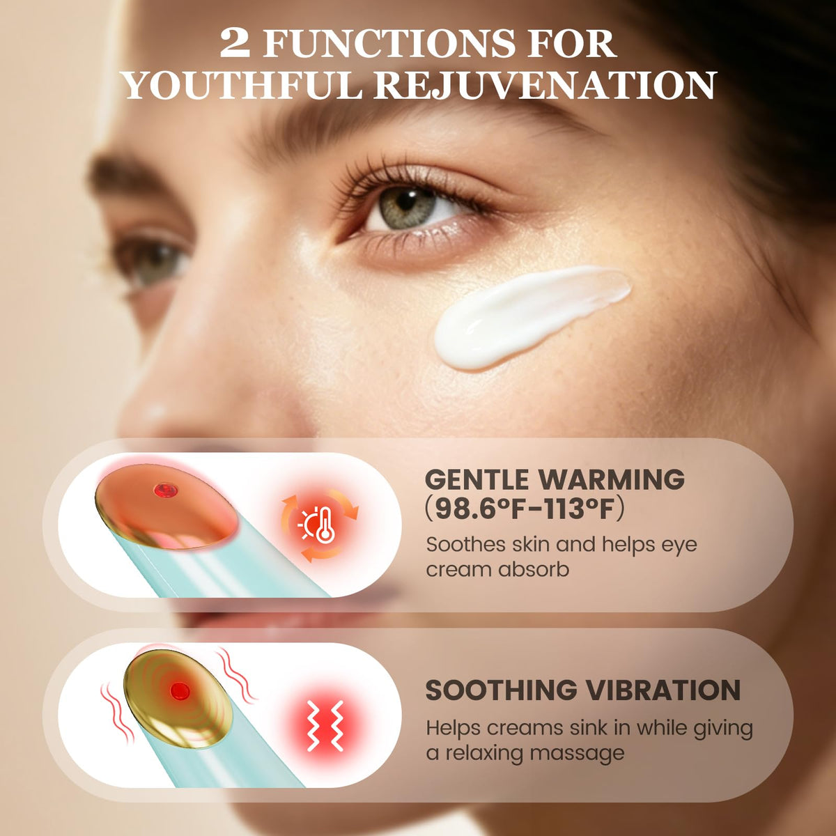 Eye Lift Wand 3 Modes Heated Eye Massager for Dry Eyes Dark - DOCOCO Official Imagery - 4