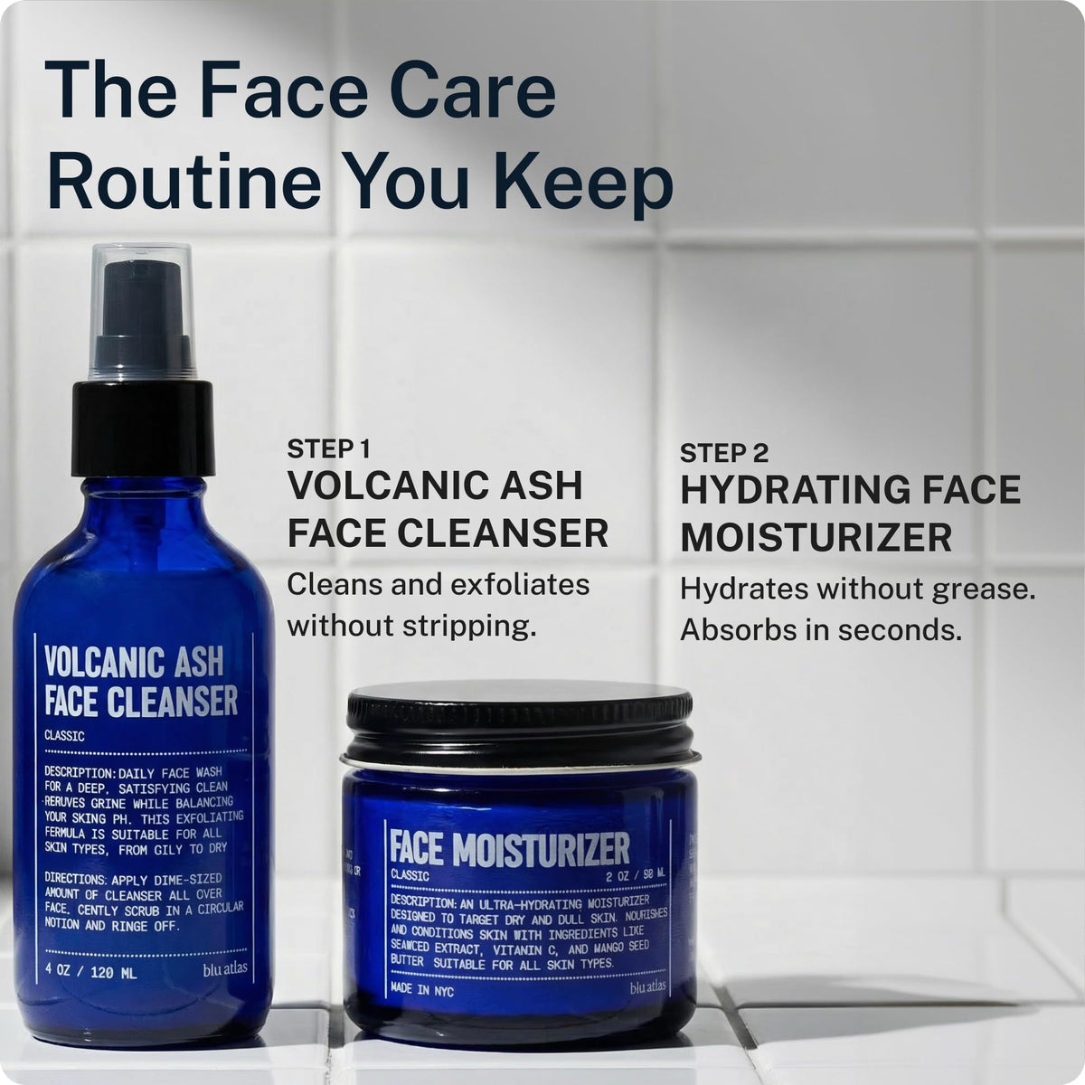 Blu Atlas Face Moisturizer for Men 2 Pack Classic Scent 2 oz - Blu Atlas Official Imagery - 7