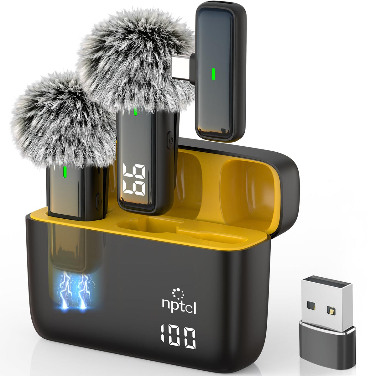 NPTCL Wireless Microphone for iPhone 17 16 15 PC Laptop - NPTCL Official Imagery - 1
