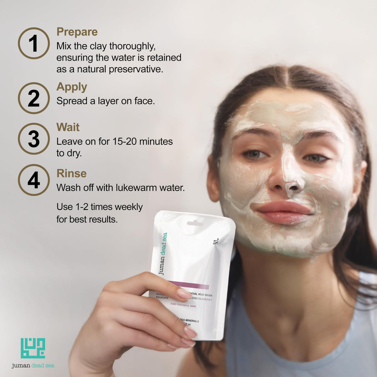 JUMAN Dead Sea Minerals Mud Mask Sampler Set - JUMAN Official Imagery - 6