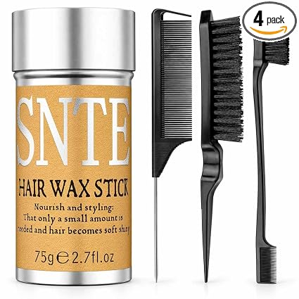 Samnyte Slick Back Hair Brush Hair Wax Stick Set