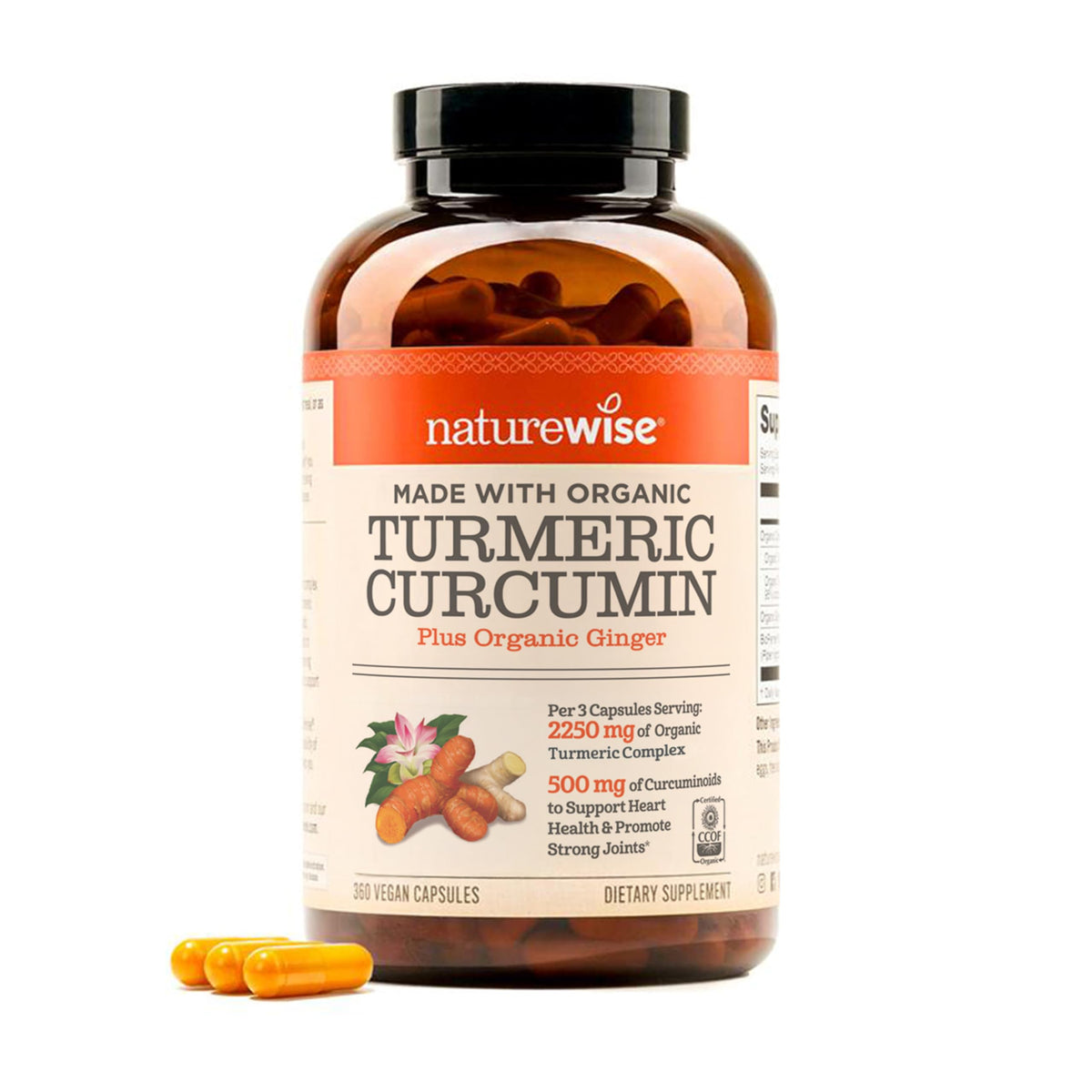 NatureWise Turmeric Curcumin 2250mg Supplement with - NatureWise Official Imagery - 1