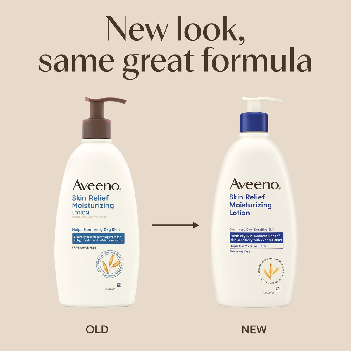 Aveeno Skin Relief Moisturizing Lotion Fragrance Free 12 fl – close-up detail