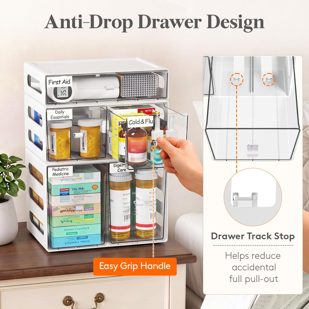 Lifewit Stackable Medicine Cabinet Organizer 3 Units - Lifewit Official Imagery - 8