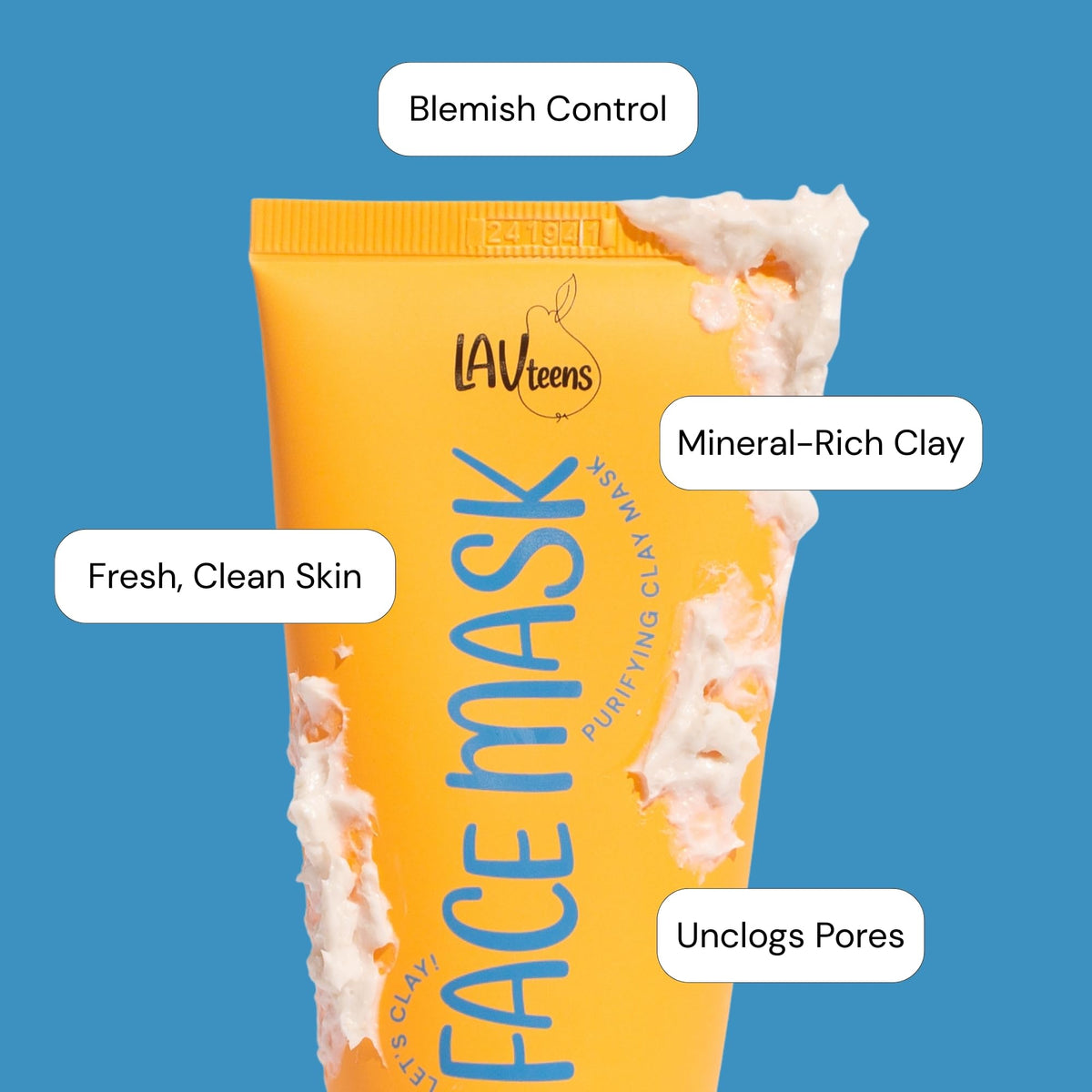 Teen Clay Duo Gel Cleanser and Clay Face Mask Set for - Lav Teens Official Imagery - 5