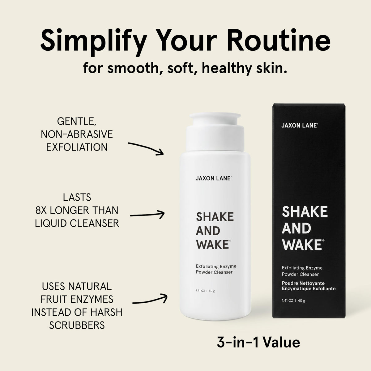 JAXON LANE Shake and Wake Enzyme Powder Face Wash for Men 1 - JAXON LANE Official Imagery - 3