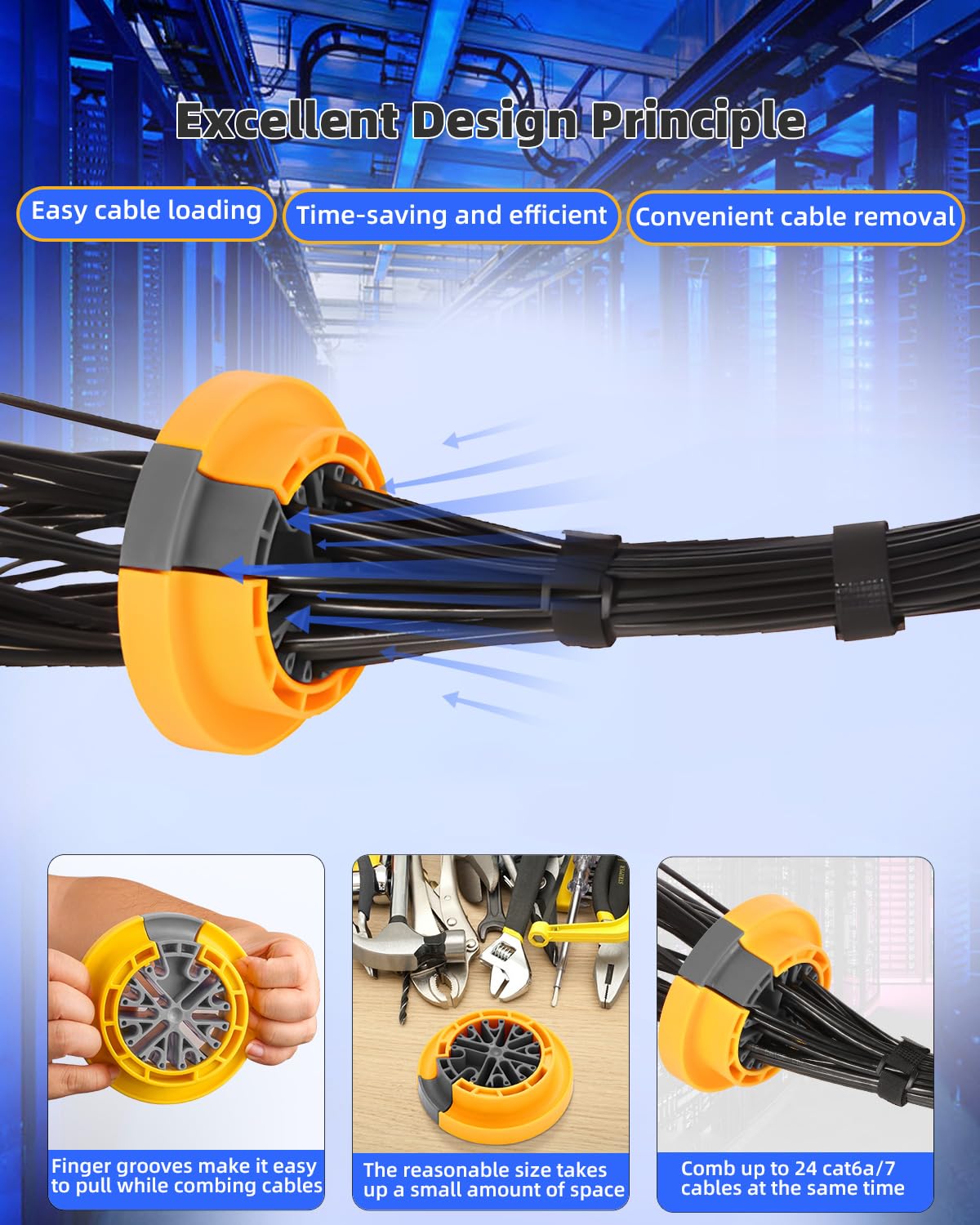 Wire Comb Kit Network Cable Management Tool Set Network - Hixeto Official Imagery - 7