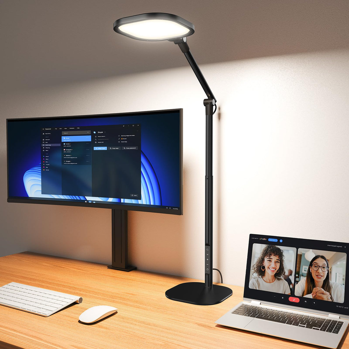 LitONES Tall LED Desk Lamps Home Office Edge Lit Eye Care 50 - LitONES Official Imagery - 2
