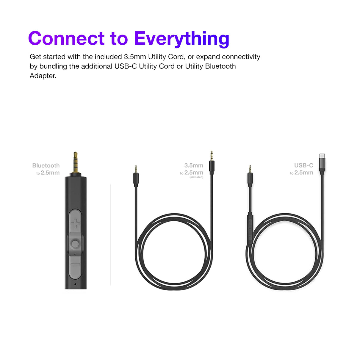 Koss KPH40 Utility On Ear Headphones Stealth Grey – back view and specifications