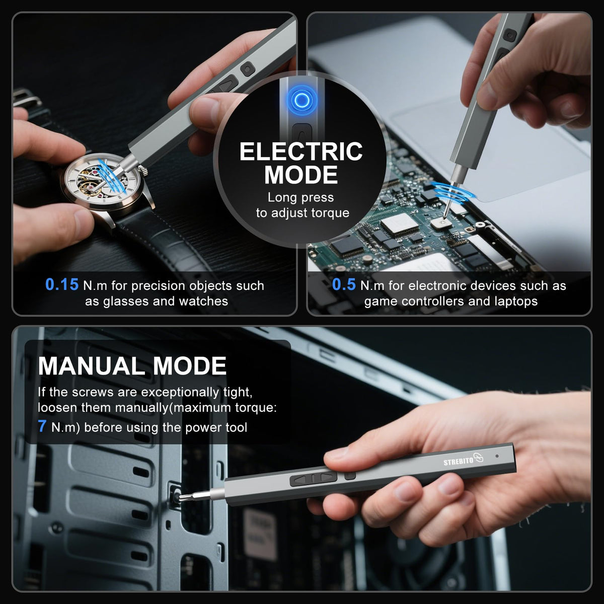 STREBITO Electric Screwdriver 144 in 1 Precision Screwdriver - STREBITO Official Imagery - 3