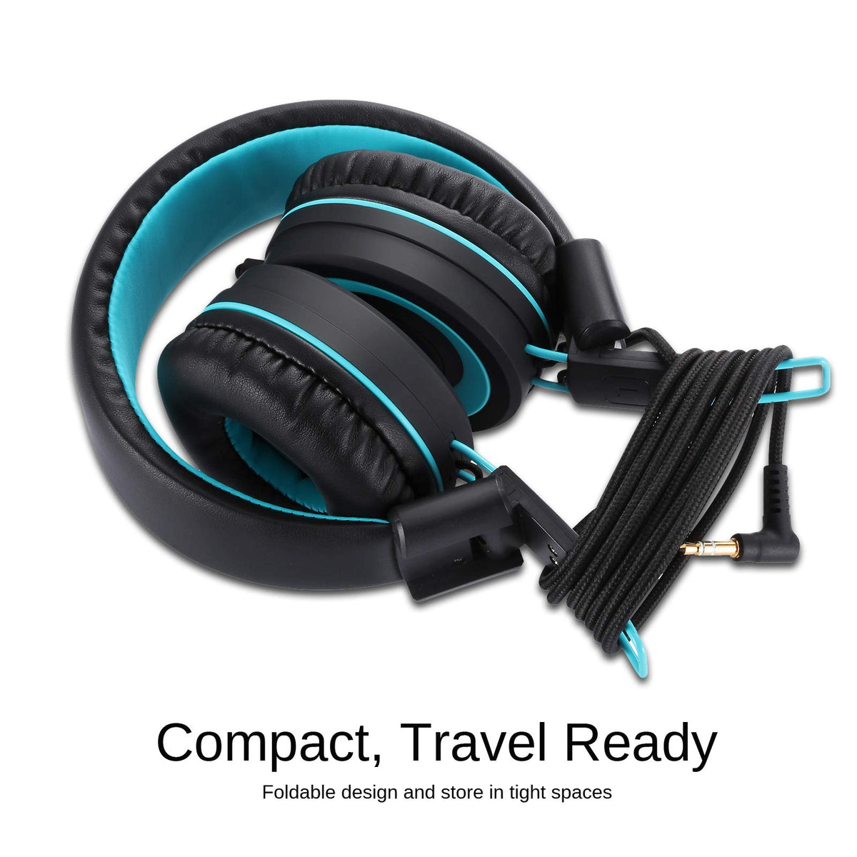noot products K11 Kids Headphones Wired 3 5mm Jack Stereo – back view and specifications