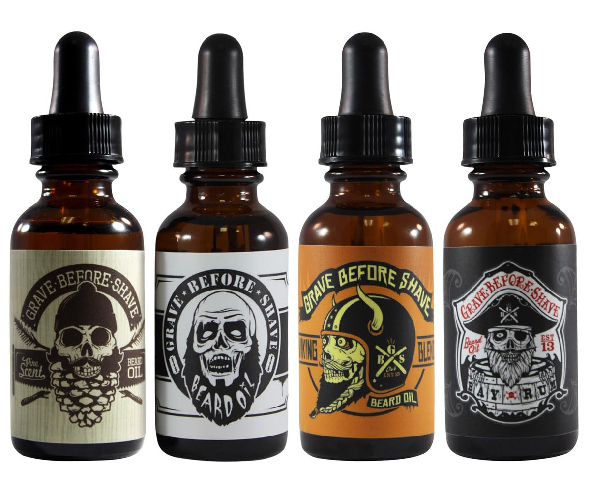 Grave Before Shave Beard Oil 4 Pack - Grave Before Shave Official Imagery - 2