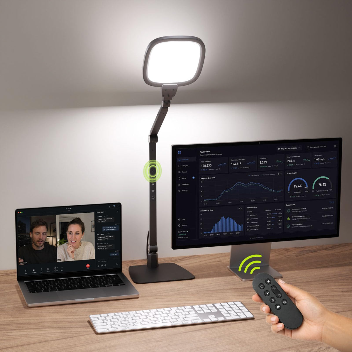 LED Desk Lamps for Home Office 18W Bright Soft Video - JACKYLED Official Imagery - 2