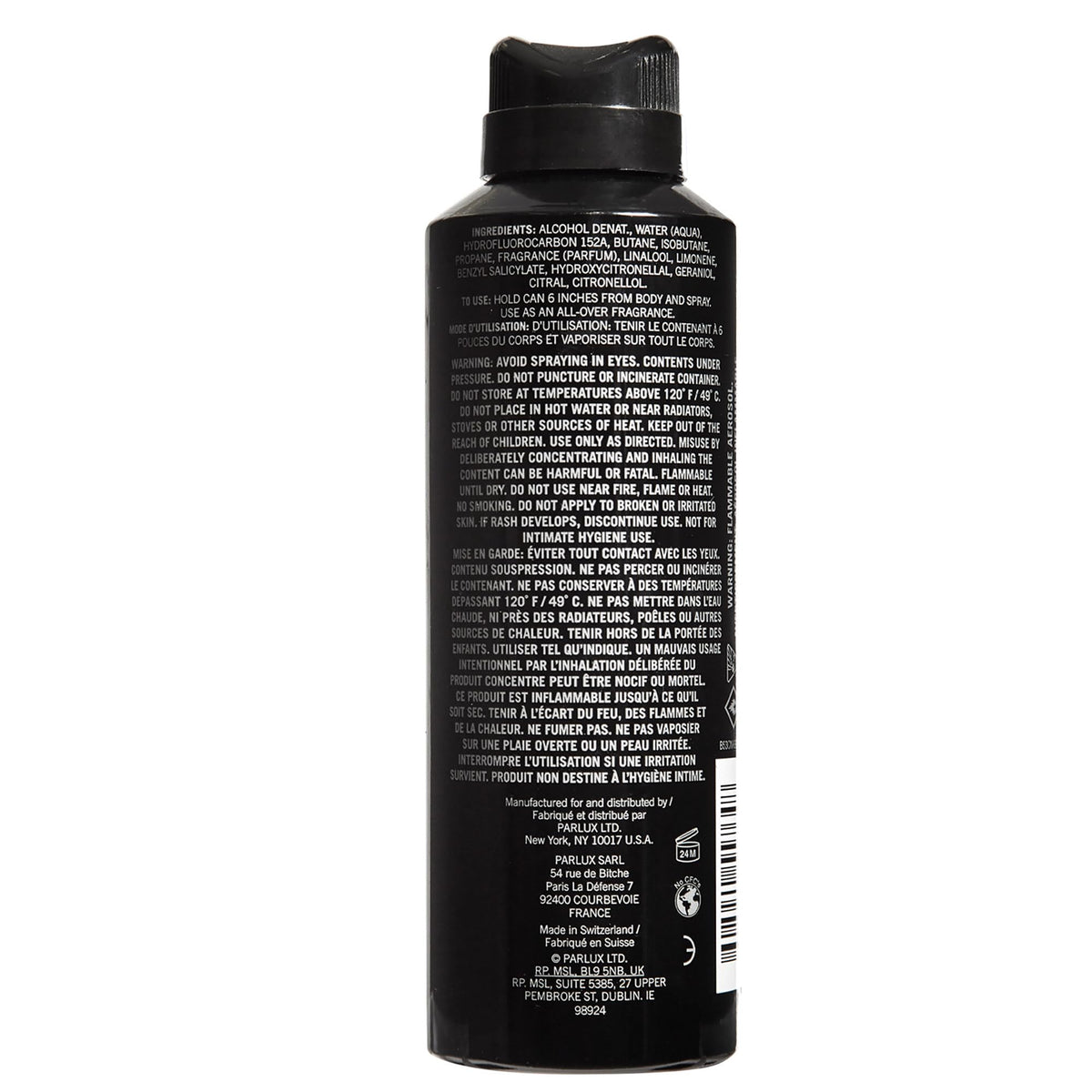 Kenneth Cole New York Kenneth Cole Black All Over Body Spray for Men 6 0 Fl Oz – close-up detail