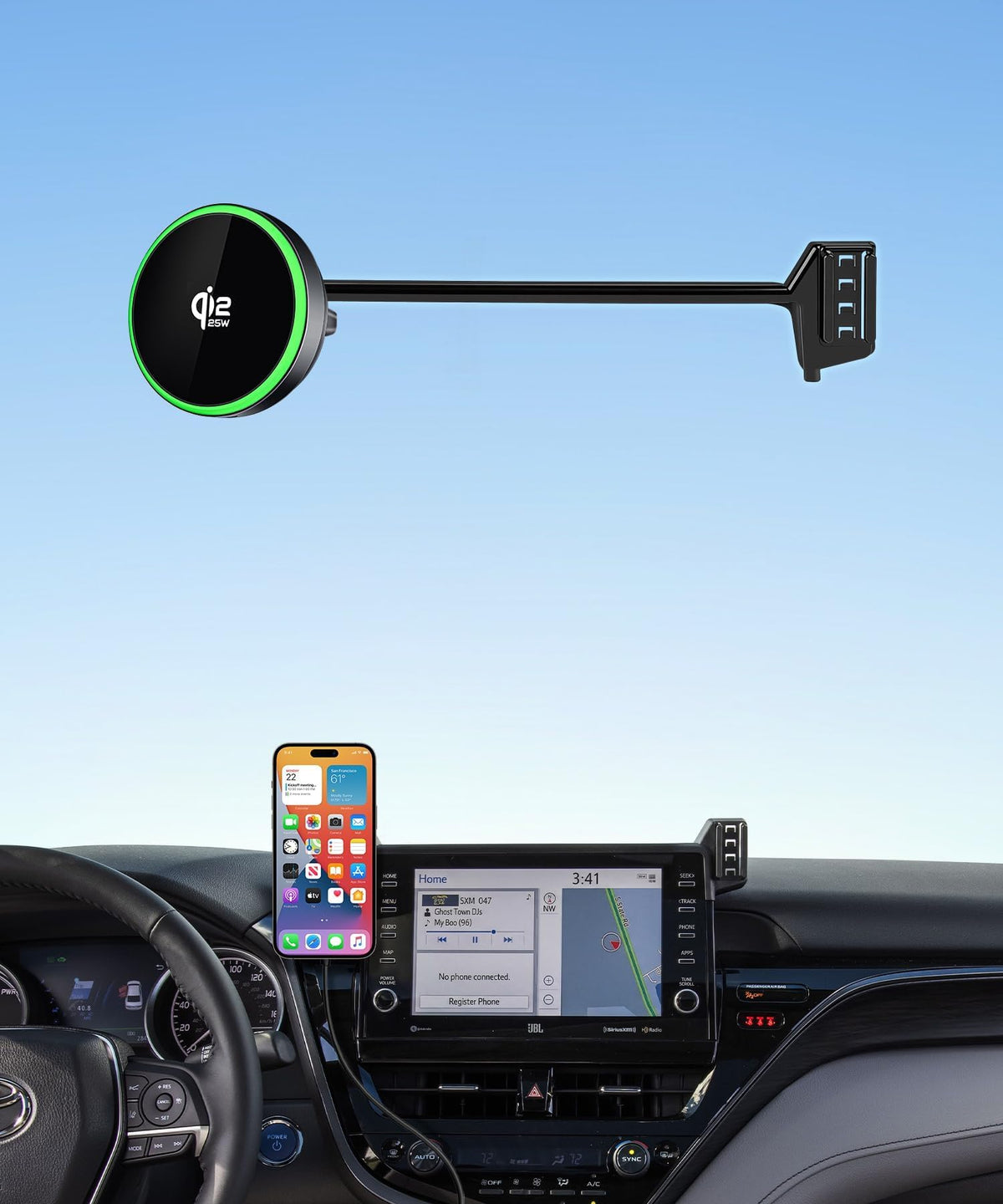 Qi2 2 25W Wireless Charger Car Phone Mount for Toyota Camry - MaserWeller Official Imagery - 2