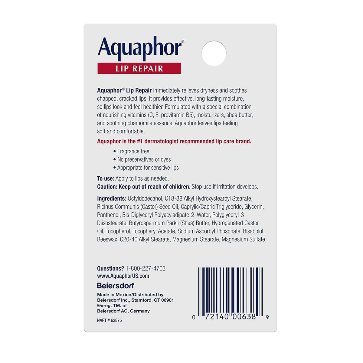Aquaphor Lip Repair Ointment – close-up detail