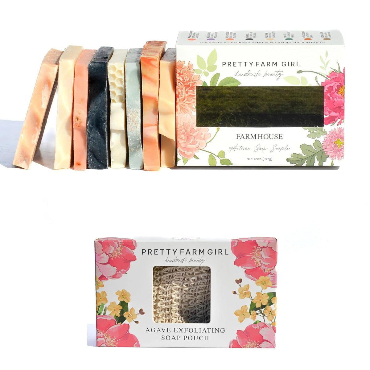 Pretty farm girl Soap Sampler Gift Kit Set of 8 Handcrafted - Pretty farm girl Official Imagery - 8