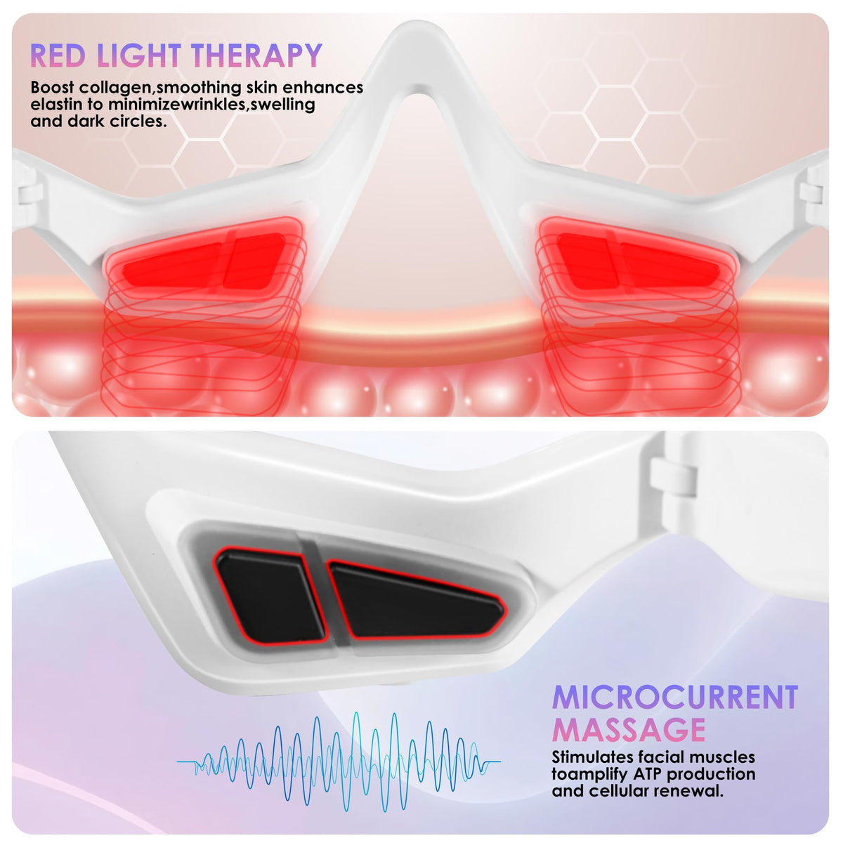 Under Eye Red Light Therapy Glasses Red Light Therapy Device - FGHJU Official Imagery - 7