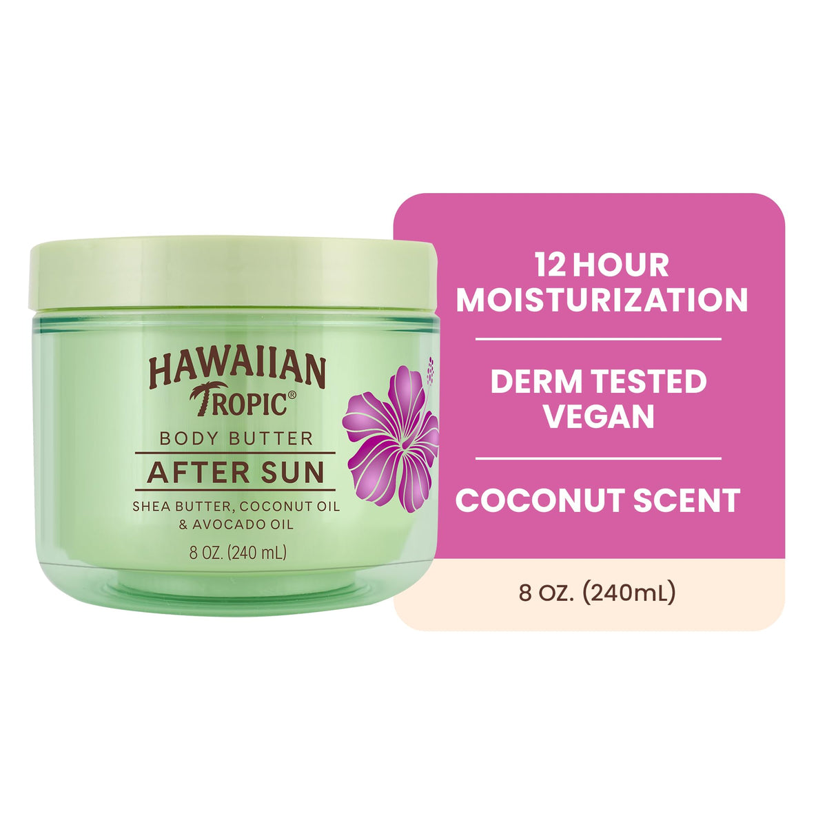 Hawaiian Tropic After Sun Body Butter with Coconut Oil 8 Oz – close-up detail
