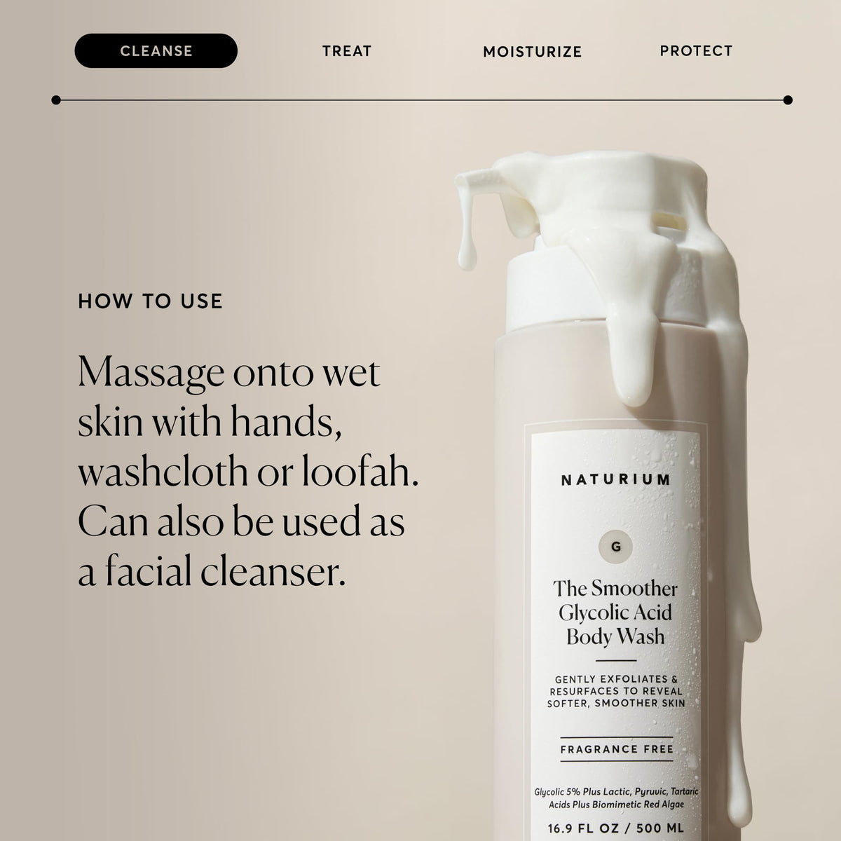 Naturium The Smoother Glycolic Acid Body Wash 16 9 fl oz – alternate angle