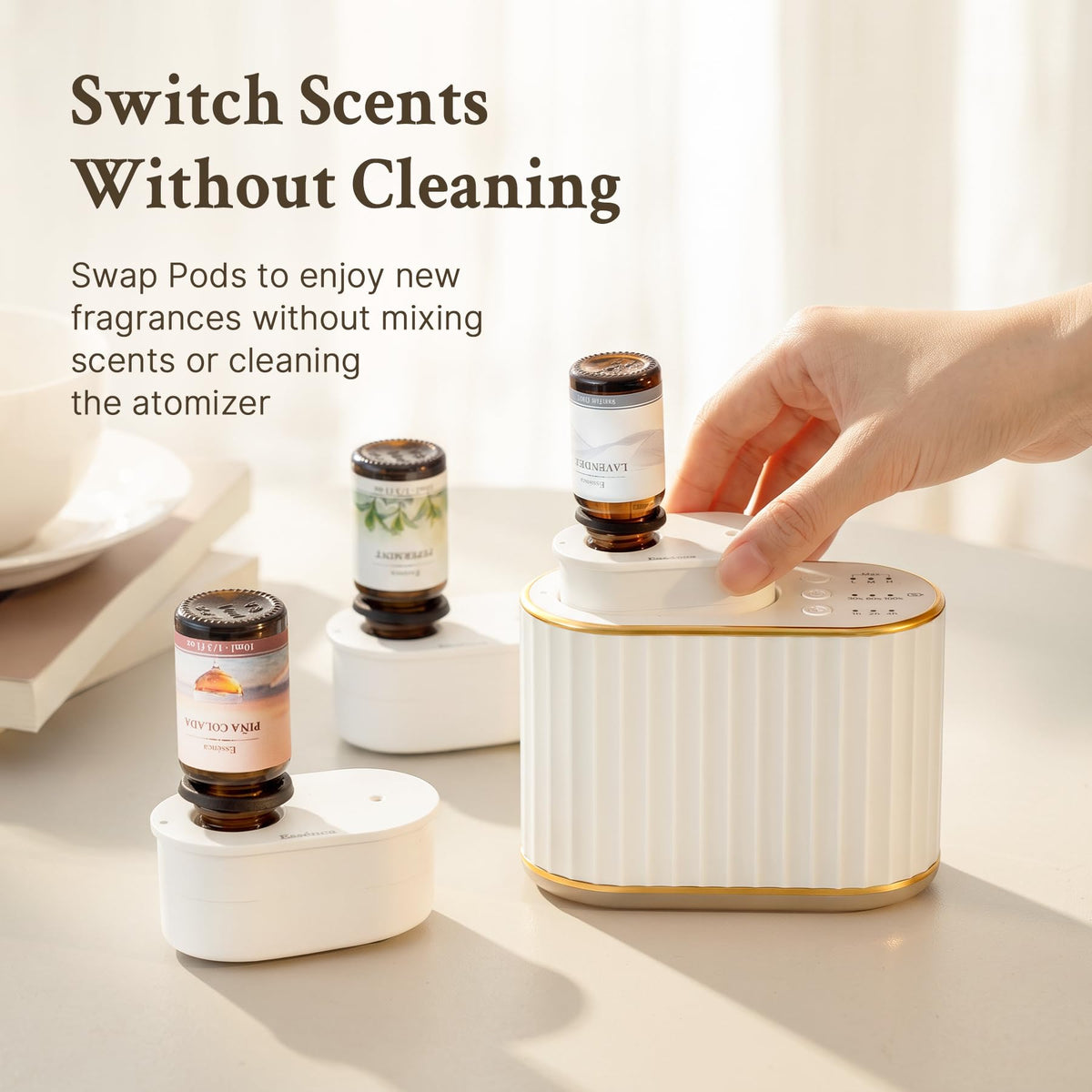 Waterless Diffuser for Home Essential Oil Diffuser Wireless - essenca Official Imagery - 4
