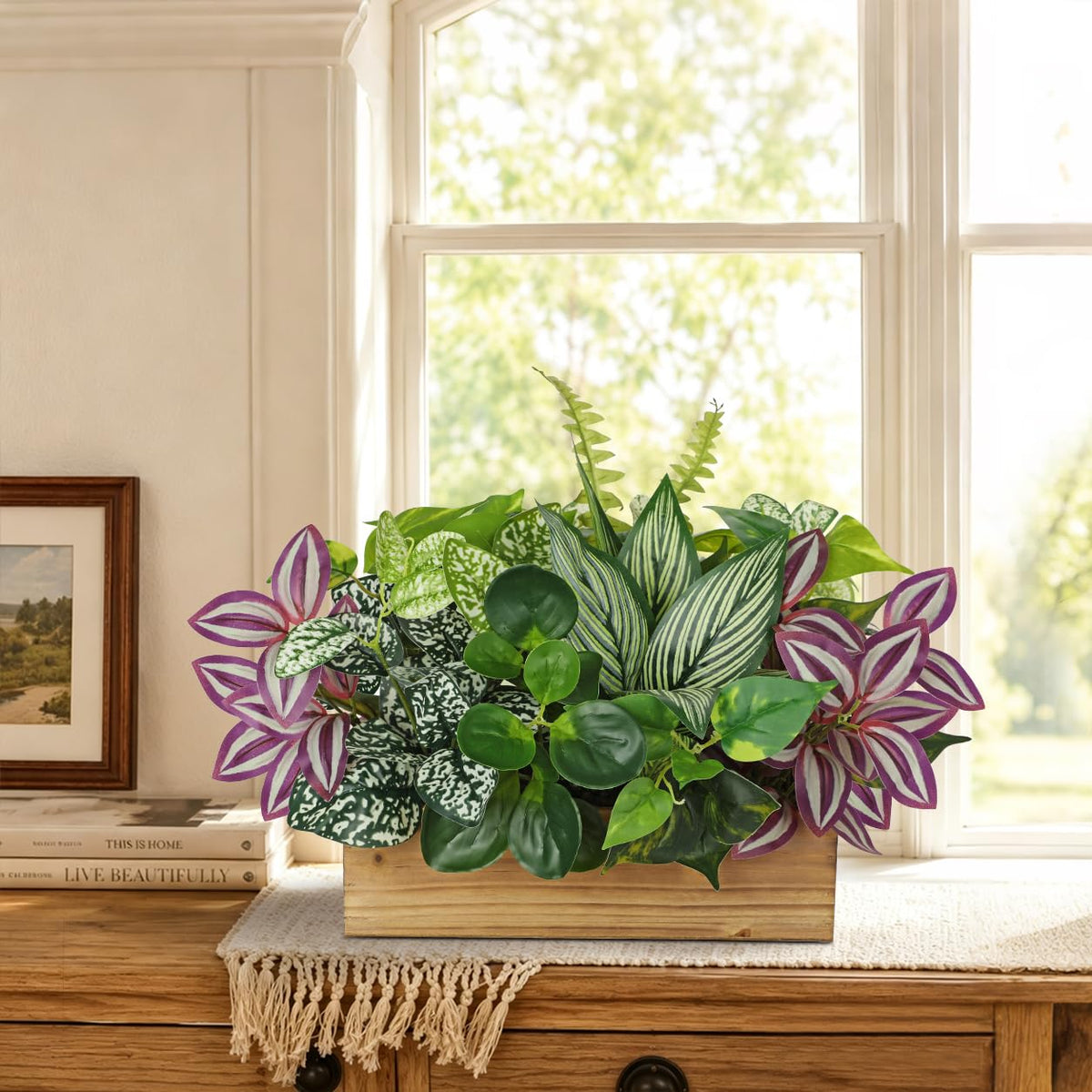 Artificial Mixed Greenery Arrangement Fake Plant Centerpiece - Villa Como Official Imagery - 6