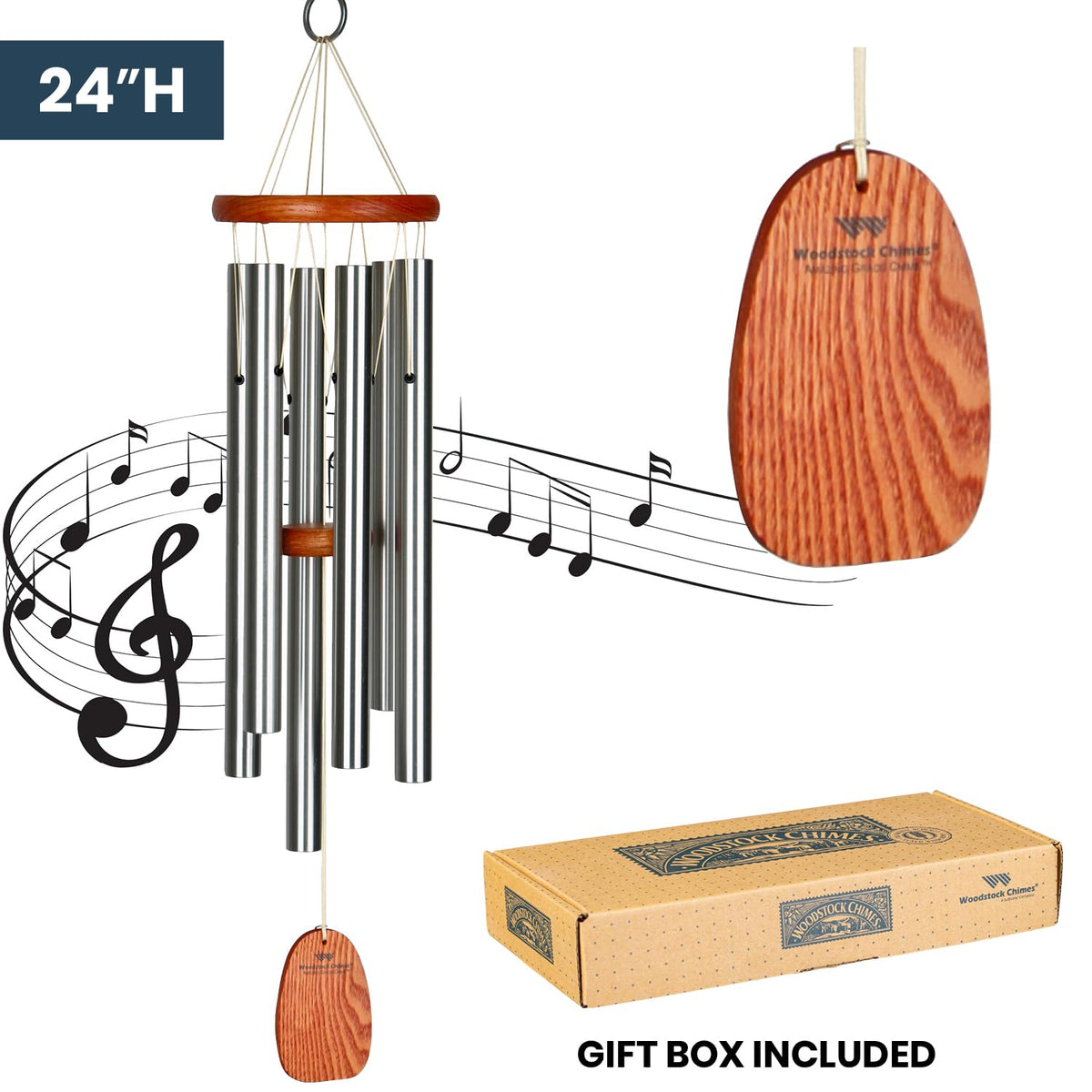 Woodstock Wind Chimes Original Amazing Grace Chime Memorial - Woodstock Chimes Official Imagery - 5