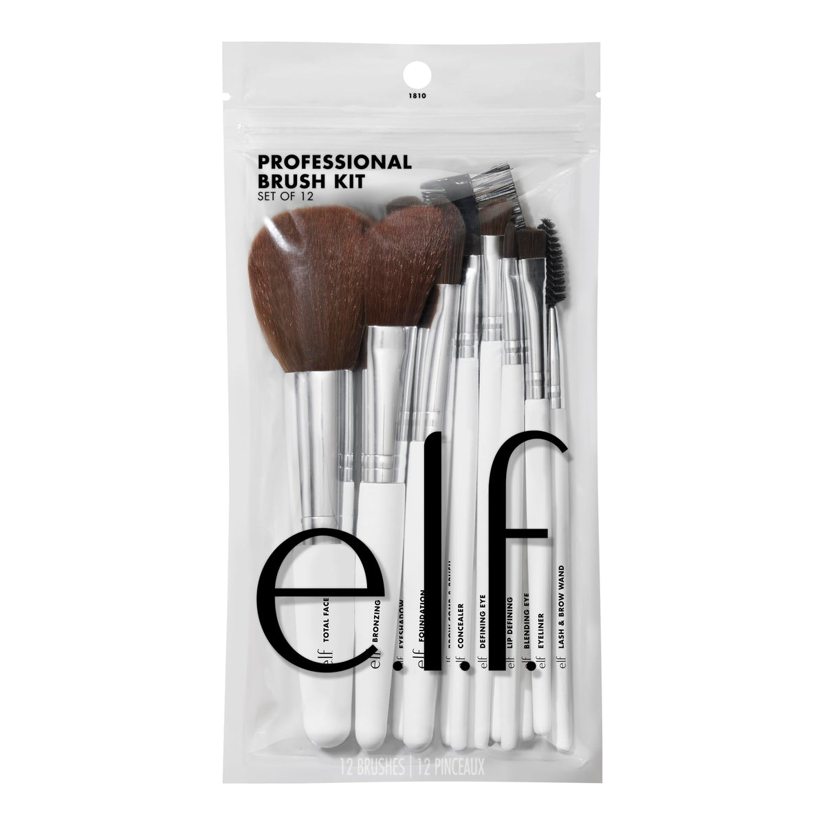 e.l.f. e l f Professional Set of 12 Makeup Brushes Pro Worthy – product photo (Brush Sets)