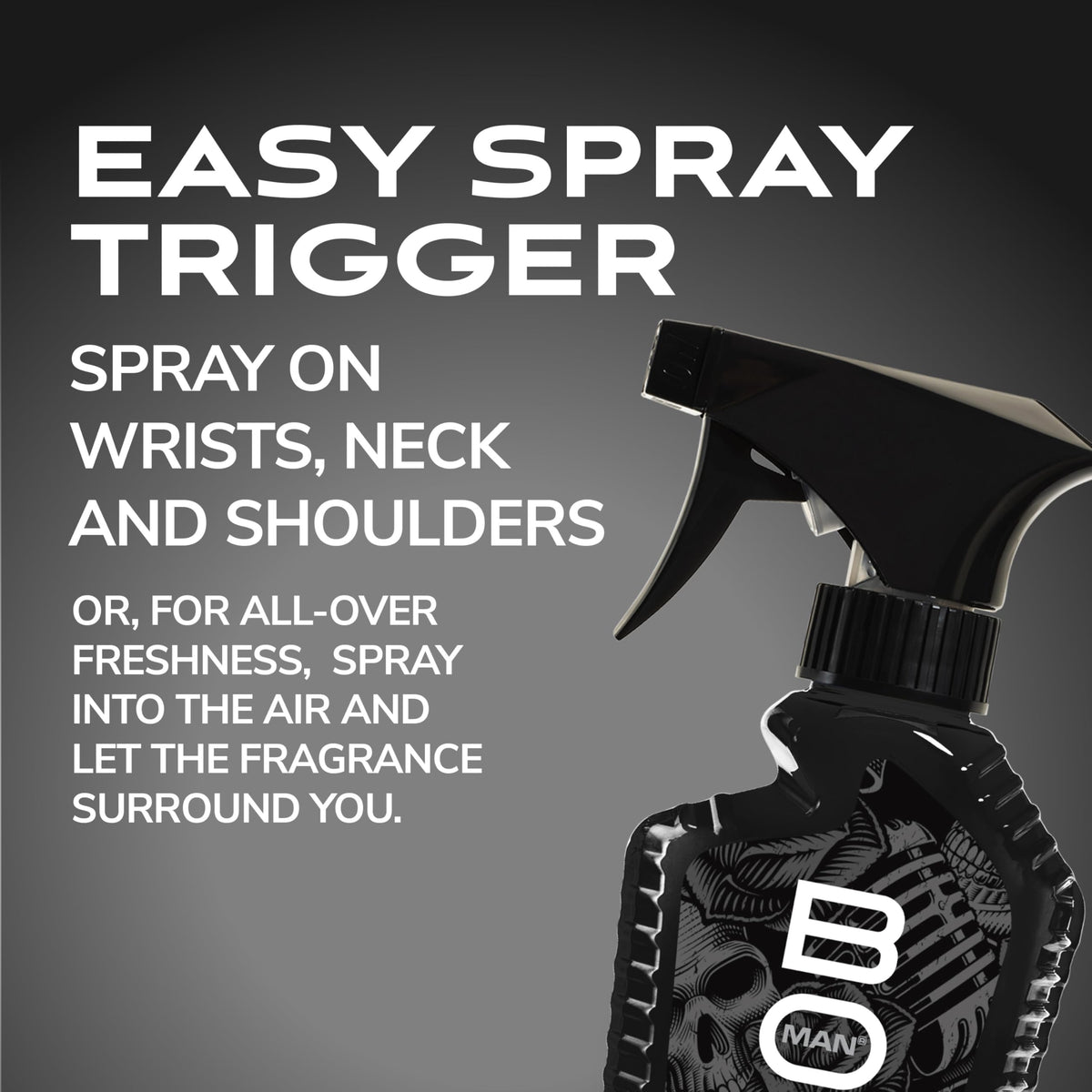 BOD man Fragrance Body Spray Black 8 fl oz – full view